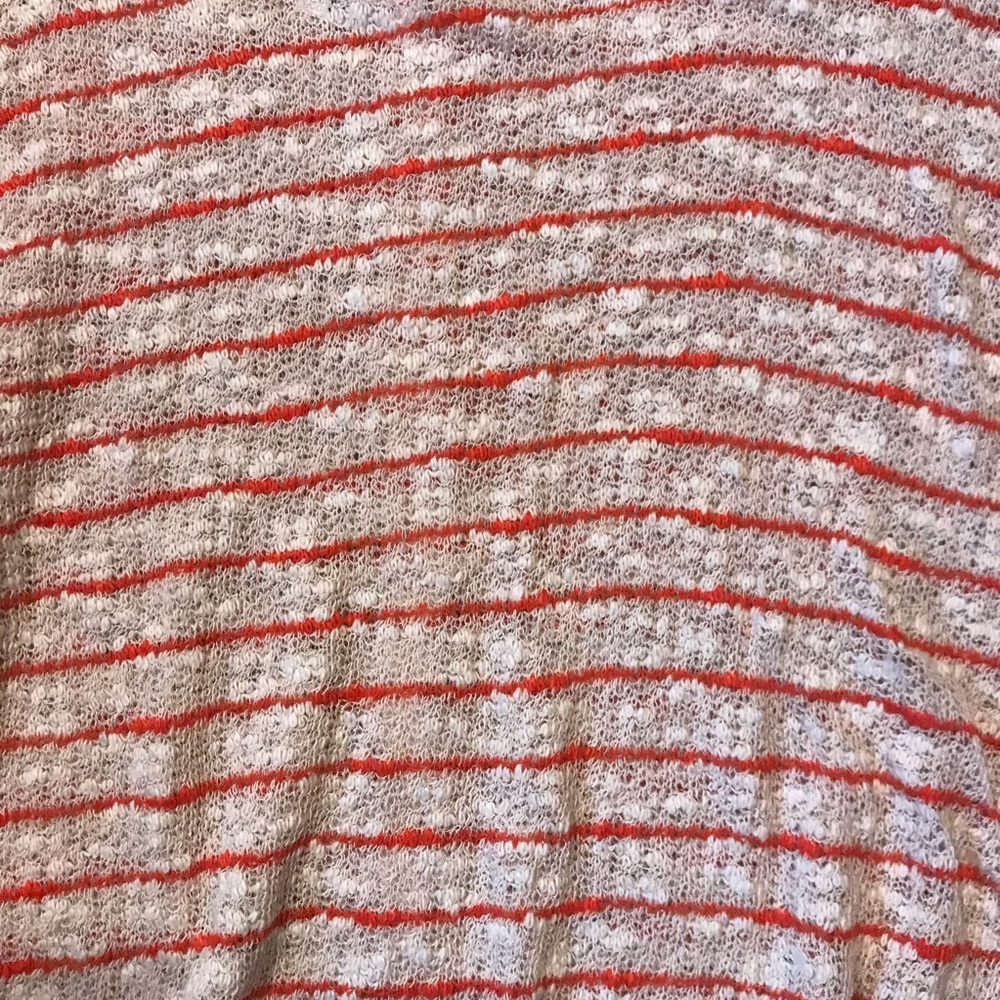 Free People NEW Striped Sweater Oversized Red Stripes Loose Knit Medium - Picture 5 of 8